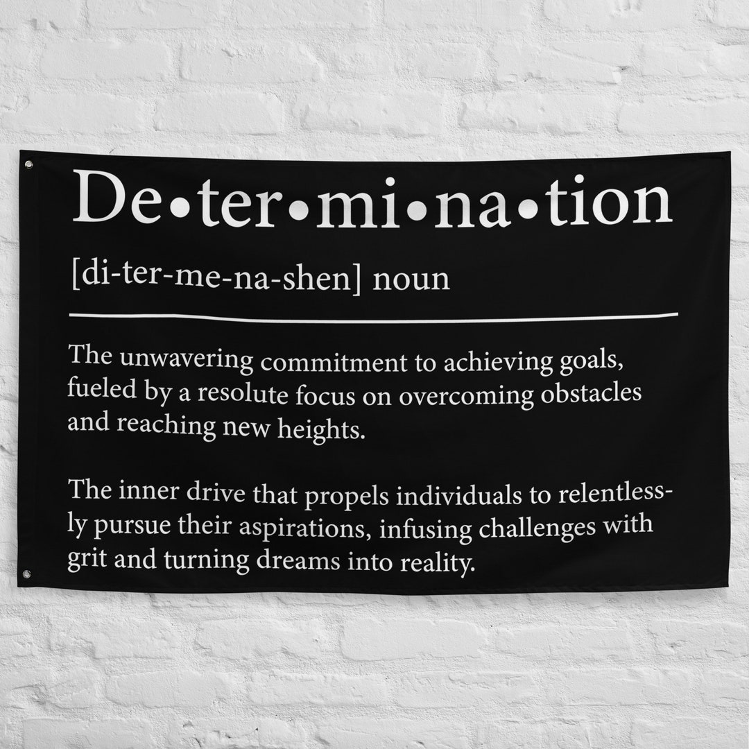 Definition of Determination Flag Motivational Flag Home Gym Etsy