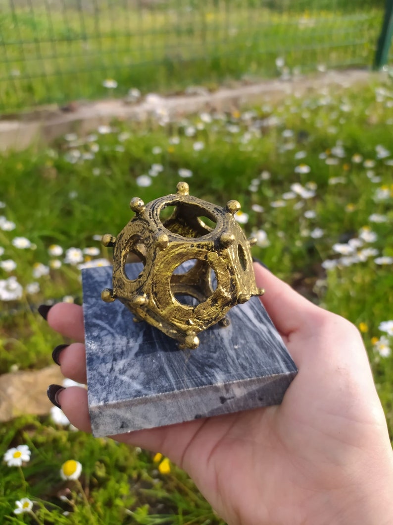 Roman Dodecahedron/ Golden Metal Replica Etsy