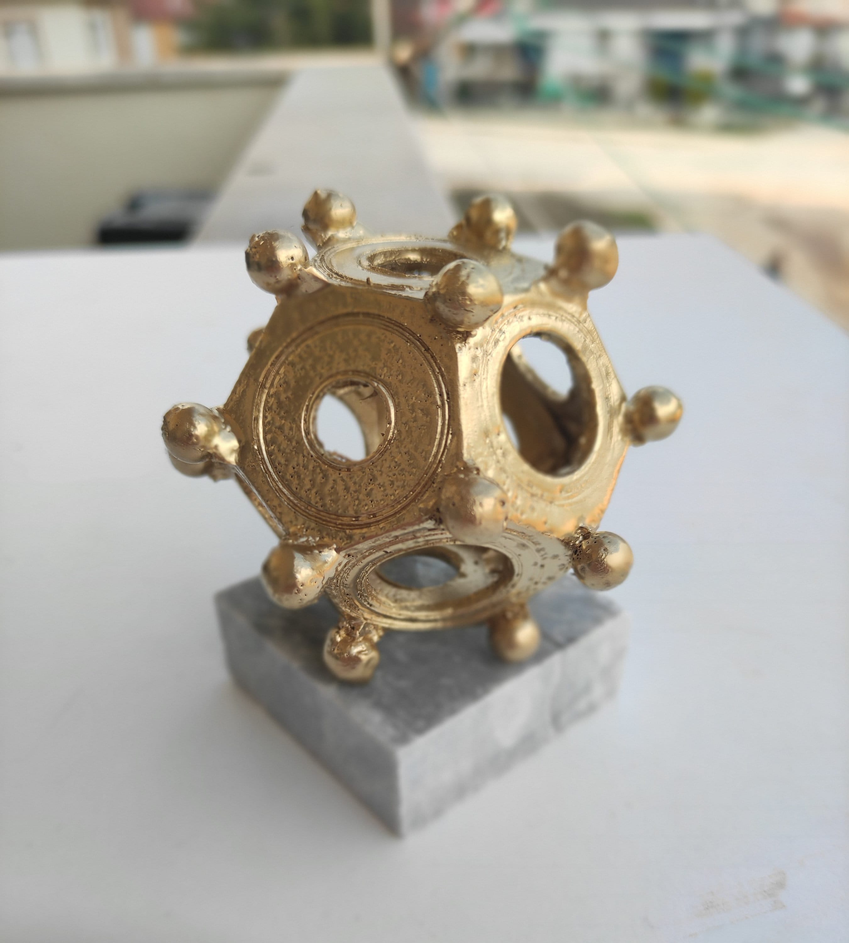Roman Dodecahedron/ Golden Metal Replica Etsy