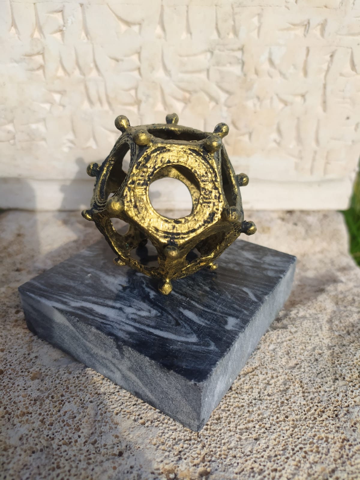 Roman Dodecahedron/ Golden Metal Replica Etsy