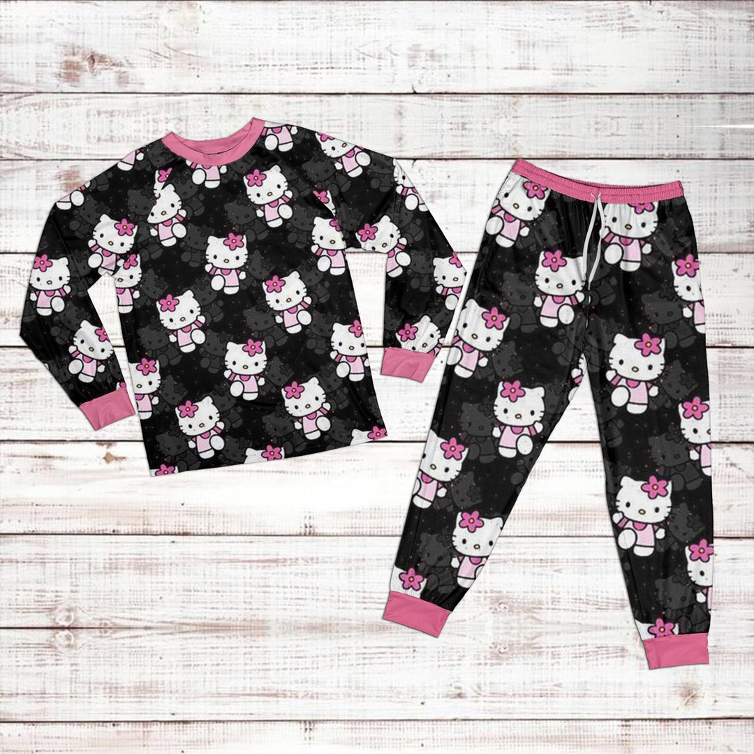 Hello Kitty Pyjamas Set Hello Kitty Pajamas Set Matching Etsy