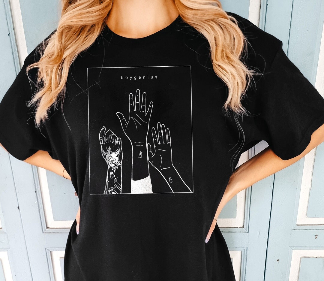 Vintage Boygenius Merch Black White Shirtthe Record Indie Etsy