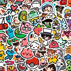 Paquete de 90 pegatinas geniales de dibujos animados, juego de pegatinas mixtas lindas de alta calidad para niños, regalo de Navidad, perfecto para computadora portátil, teléfono celular, monopatín