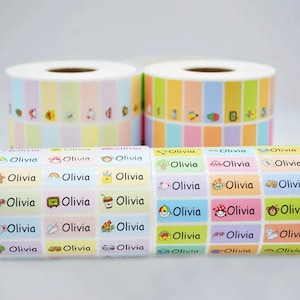 120 etiquetas adhesivas personalizadas con nombres de niños: perfectas para guarderías, escuelas, cuadernos, artículos de papelería y botellas