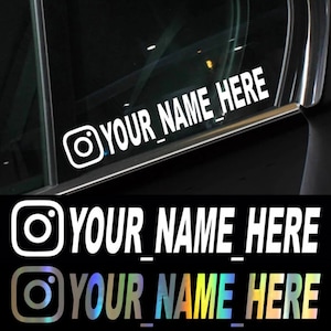 Helm-Aufkleber (Set von 2)  Mit deinem Instagram-Namen – socialsticker