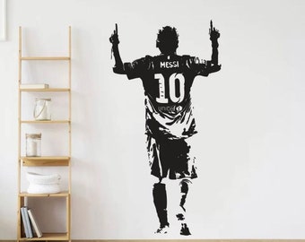 Messi Vinyl Art Removable Wall Sticker Football Soccer Player Room Decoration Wall Decor Sticker Wall Art Decoration Gift