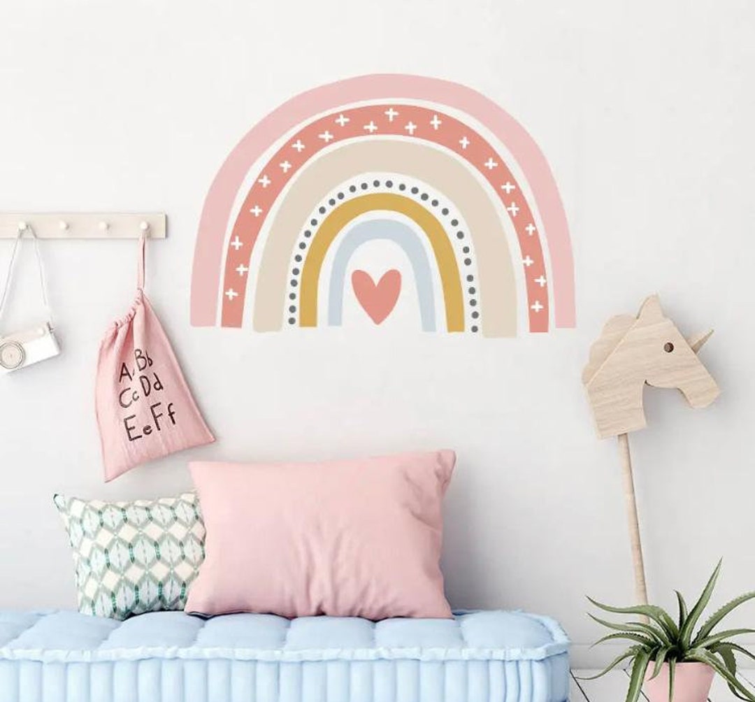 Boho Rainbow Wall Stickers, Wall Decals for Kids, Nursery Decoration ...