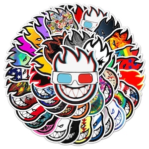 50 lustige Skateboard Sticker Pack mit 50 oder 100 Graffiti-Aufklebern | Perfektes Geschenk für Skateboard Fahrradhelm