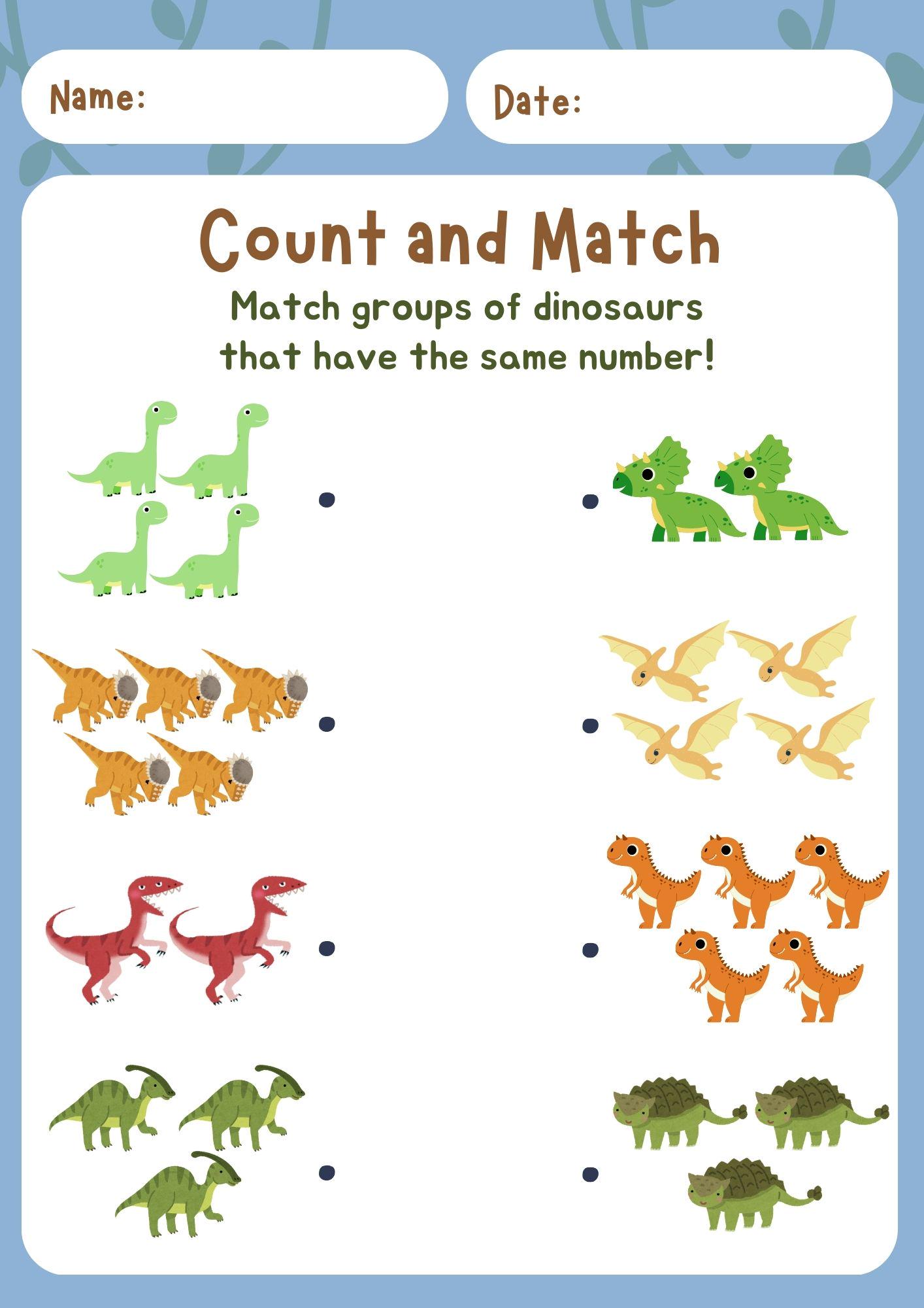 Matching Worksheet for Kids - Etsy
