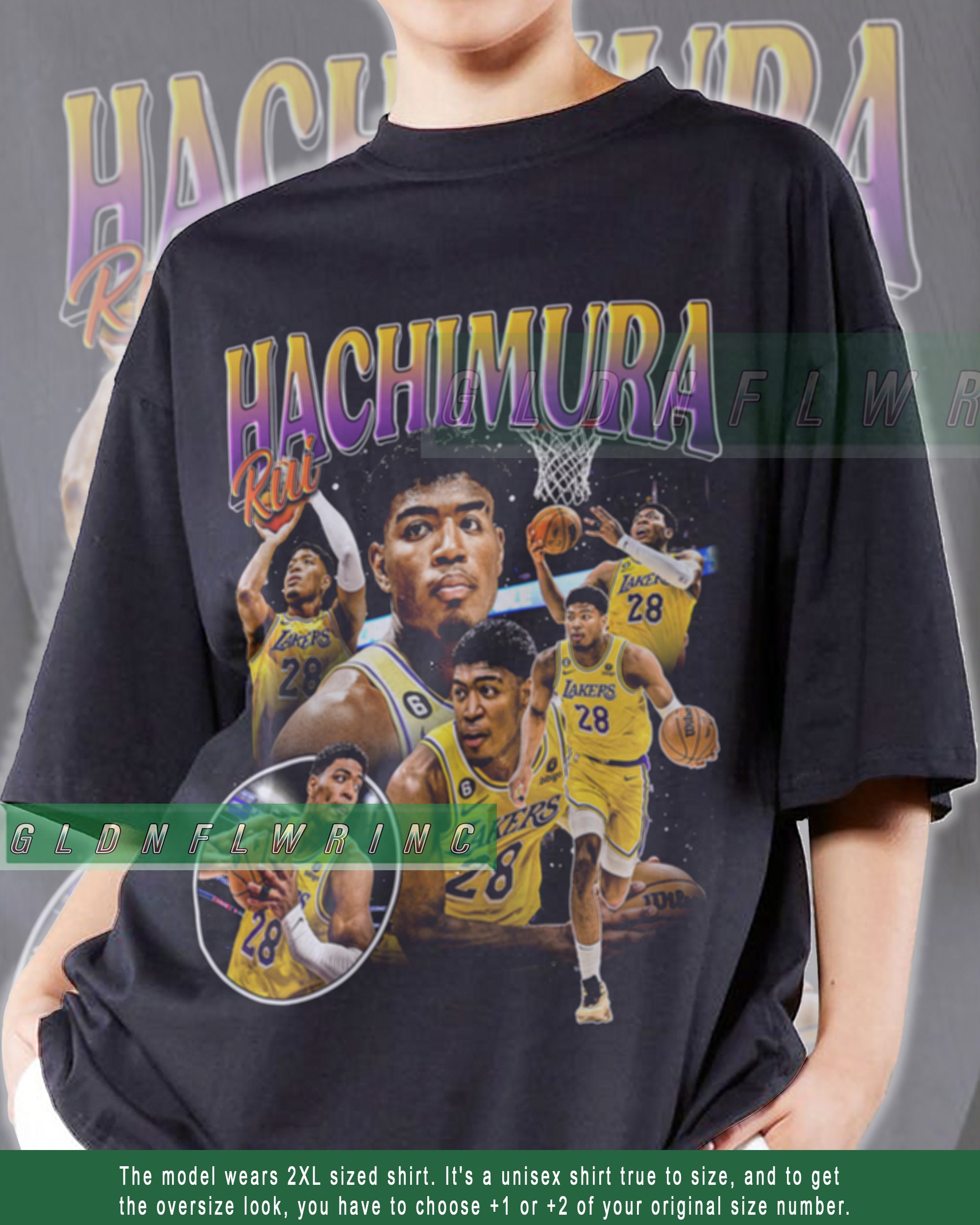 47 Brand Men's '47 Rui Hachimura Navy Washington Wizards Flex Player Graphic T-Shirt