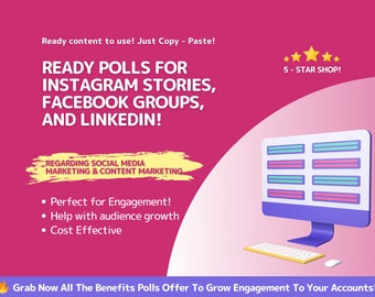 Marketingpeilingen voor sociale media: kant-en-klare content (digitale download)