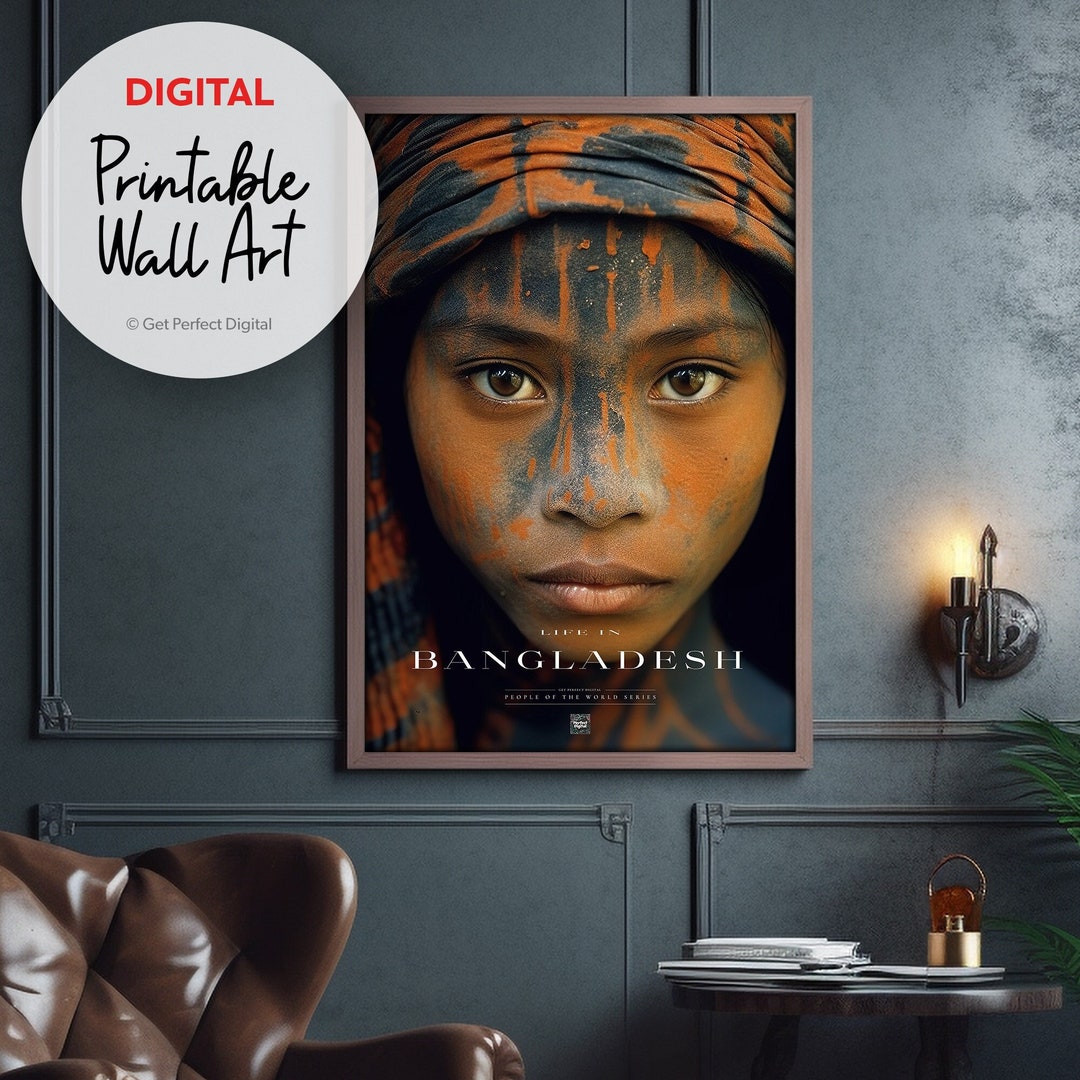 Life in Bangladesh Printable Wall Decor Poster, Artistic Bangladeshi