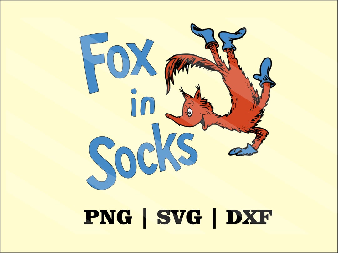 Fox in Socks Upside Down Dr Seuss the Cat in the Hat Svg Dxf - Etsy UK
