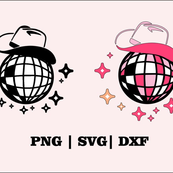 Disco Ball Cowboy Hat Art Etsy