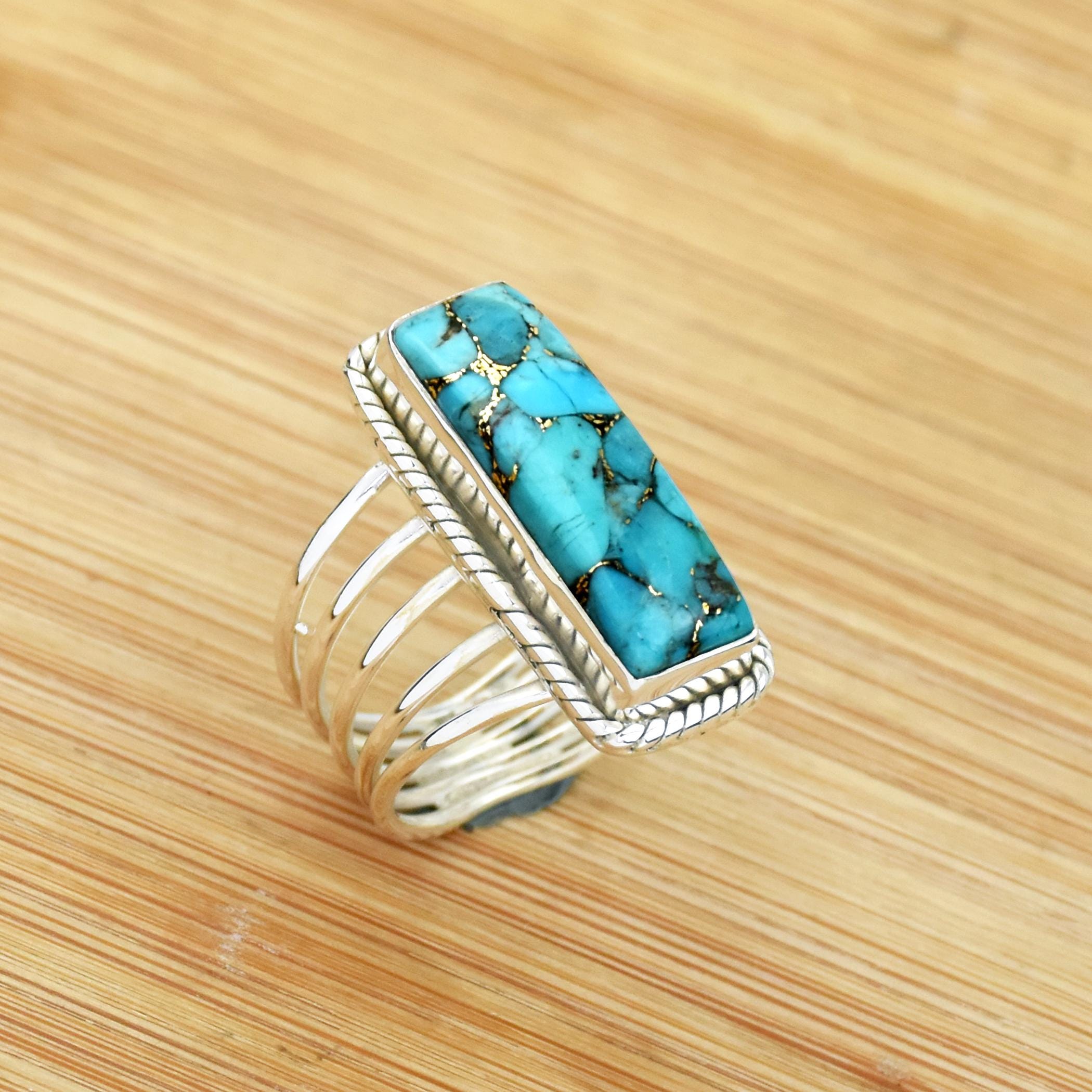 ボヘミアン　ターコイズ　シルバーリング　5点セット ボヘミアン ターコイズ シルバーリング 5点セット Amazon