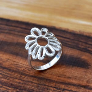 Handmade Sterling Silver Plumeria Flower Ring: Statement Jewelry