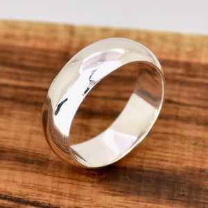 Sterling Silver Comfort Fit Ring - Chunky Band Ring