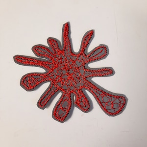 インクブロット刺繍パッチ