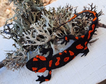 Lizard embroidered patch