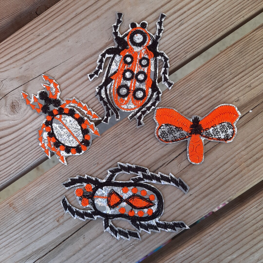 Bugs Insects 4 Pcs Embroidered Patches Set Iron On - Etsy