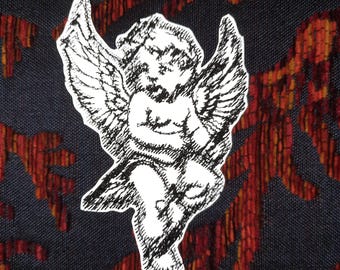 Toppa riflettente ricamata con angelo bambino da stirare