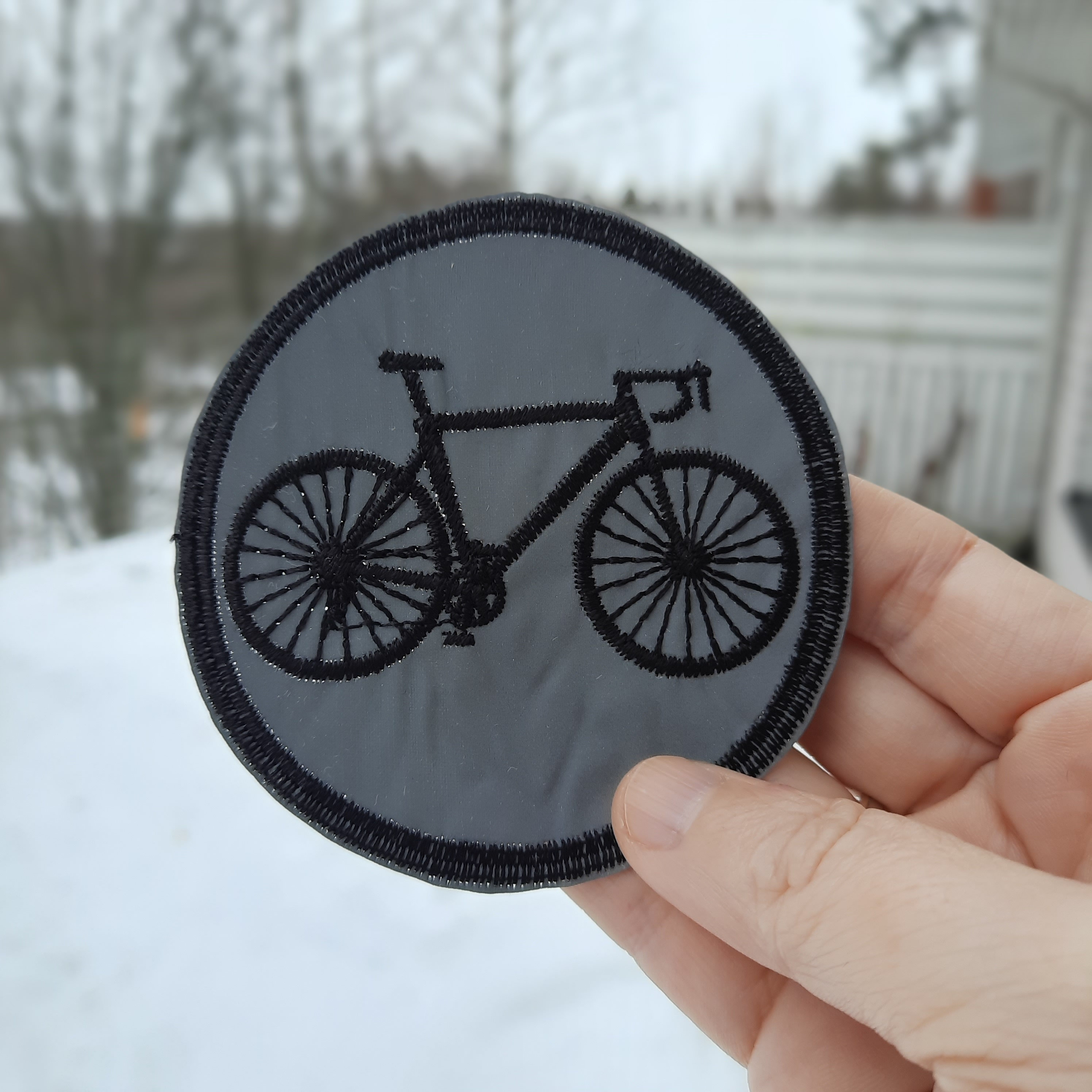 Bicycle Reflective Embroidered Patch Iron On Etsy