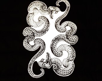 Geborduurde patch Snakes-veiligheidsreflector