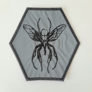Reflective insect mosquito iron on embroidered patch, fantastic patch