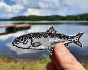 Toppa ricamata termoadesiva con catarifrangente di sicurezza aringhe del Baltico