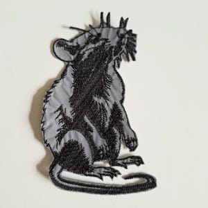 Mouse rat reflective embroidered patch iron on