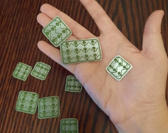 Heijastinmerkki Juego de 9 parches bordados para agujeros en una chaqueta