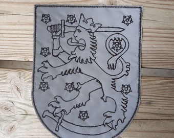 Parche termoadhesivo con escudo de armas de Turvaheijastin Suomi Finlandia