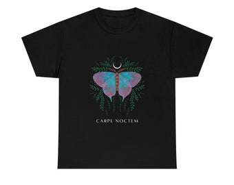 Carpe Noctem (aprovecha la noche) Camiseta unisex de algodón pesado