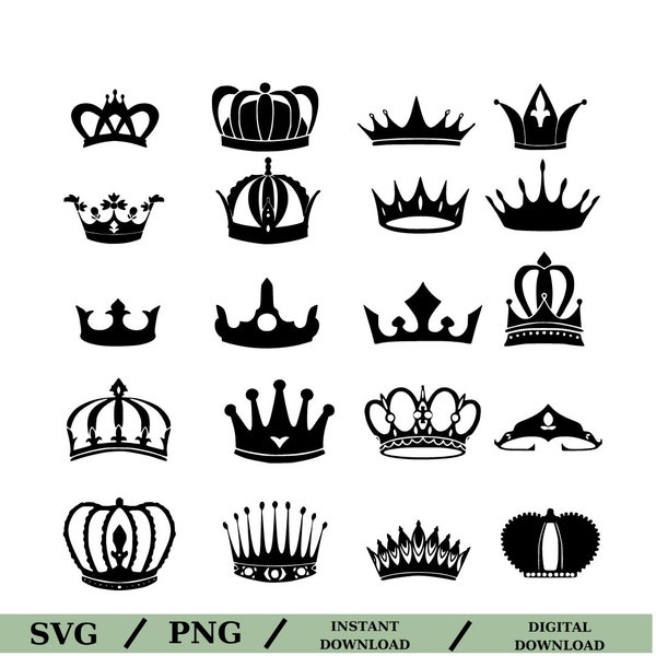 Royal Crown SVG File, King Crown SVG,  Princess Tiara Svg, Queen Crown SVG,  For Silhouette, File For Cricut,  Cut Files, Png, Svg