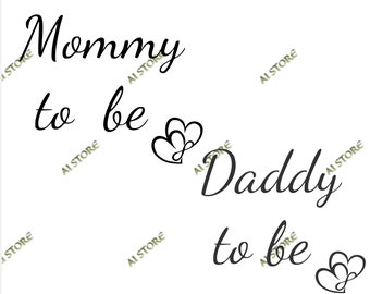 Mommy and Daddy To Be SVG Mommy to Daddy to be Digital File Cupels Pregnancy Announcement SVG files Mom Dad Mama Digital File Pregnant Svg