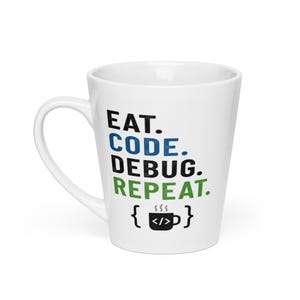 Eat. Code. Debug. Repeat. Mug