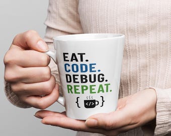 Eat. Code. Debug. Repeat. Mug