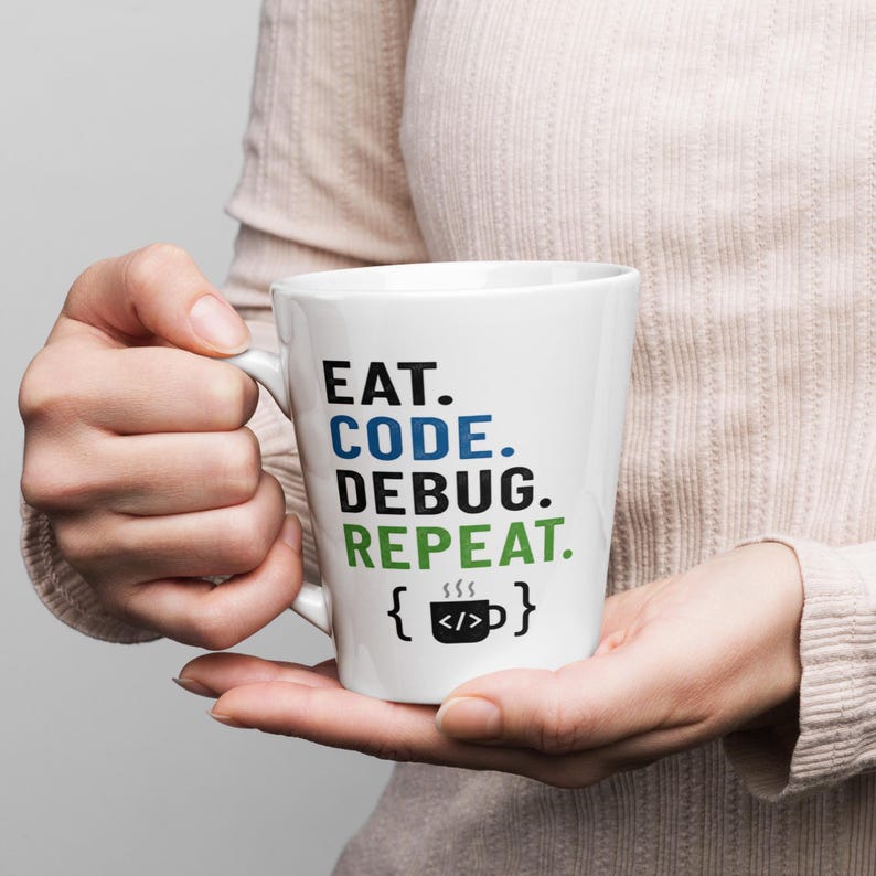 Eat. Code. Debug. Repeat. Mug