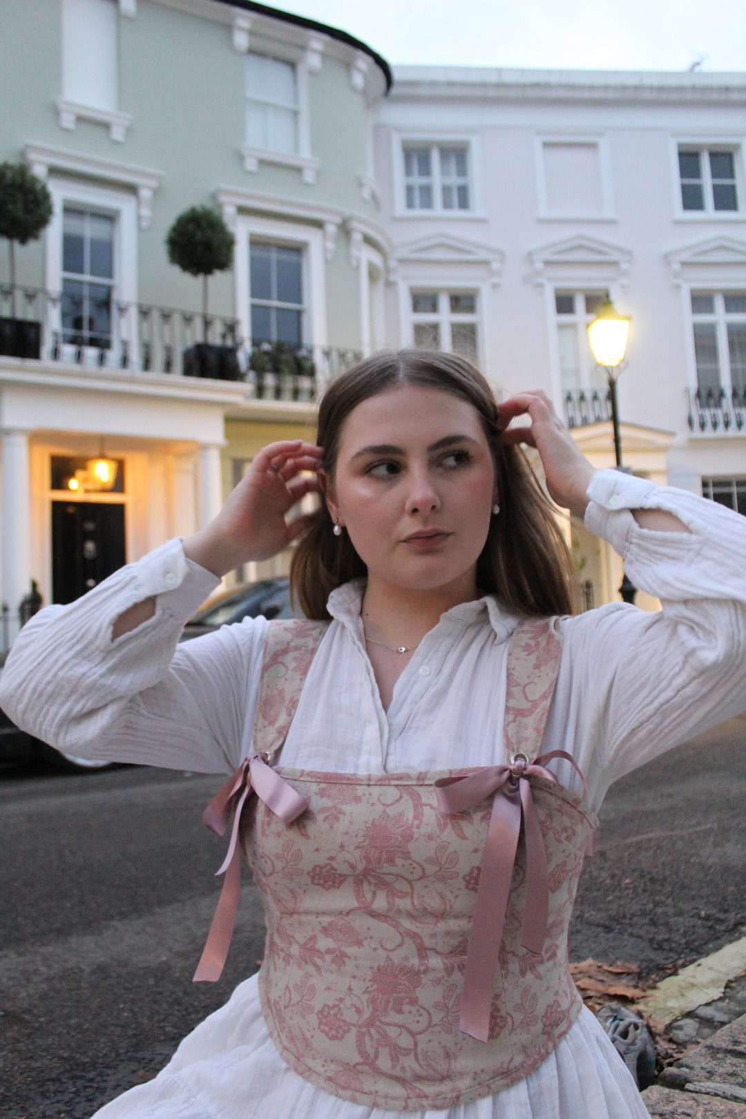 The Blue Willow Corset Etsy