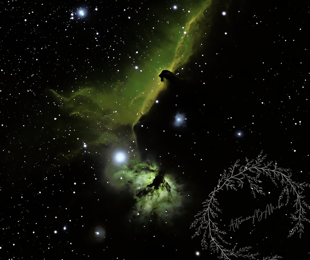 The Horsehead & Flame Nebulae, Wall Art, Astronomy Photograph, Room ...