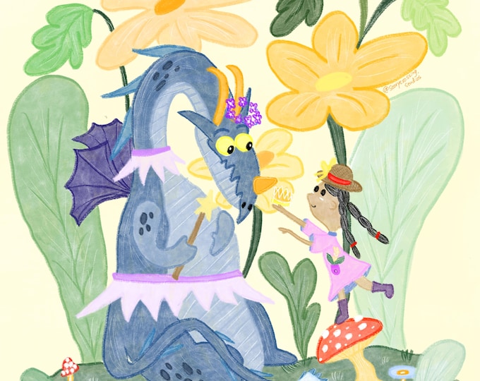 Dragon Dress Up Party Polyester Napkin | Whimsical Cloth 45x45