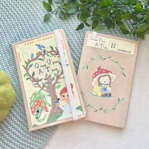 Bullet Journal / Arte de cuento de hadas de Érase una vez / A5 - 192 páginas Cuero sintético con cinta / Papel punteado / Bolsillo de almacenamiento / Cuaderno diario