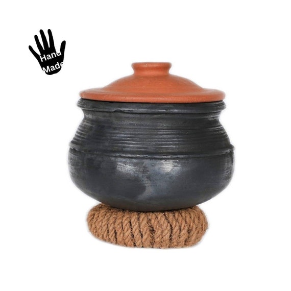 Unglazed LEAD-FREE Clay Handi/ Indian Clay Pot for Cooking With