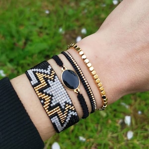 Handmade Adjustable Miyuki Bracelet, Miyuki Bead Bracelet, Friendship Bracelet, Miyuki Pattern, Unique Bracelet