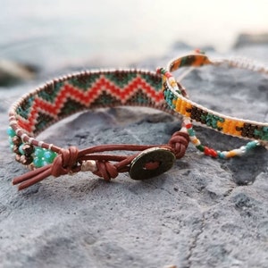 Handmade Adjustable Miyuki Bracelet, Miyuki Bead Bracelet, Friendship Bracelet, Miyuki Pattern, Unique Bracelet, Summer Bracelet