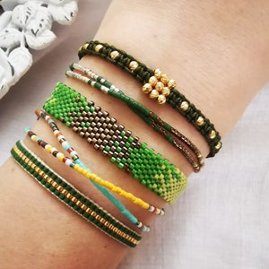 Handmade Adjustable Miyuki Bracelet, Miyuki Bead Bracelet, Valentine&#39;s day Gift, Friendship Bracelet, Miyuki Pattern, Unique Bracelet
