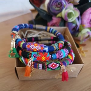 Handmade Adjustable Bohemian Bracelet, Miyuki Bracelet, Friendship Bracelet, Seed Bead, Bead Bracelets of all Colors, Boho&Tassel Bracelet