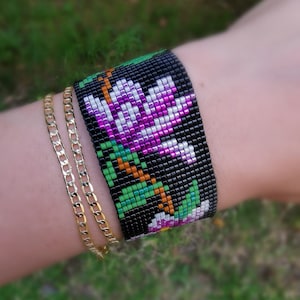 Handmade Adjustable Miyuki Bracelet, Miyuki Bead Bracelet, Friendship Bracelet, Miyuki Pattern, Unique Bracelet