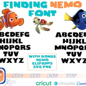 nemo font, nemo font cricut, nemo font svg, nemo font silhouette, nemo cuttable font-ink