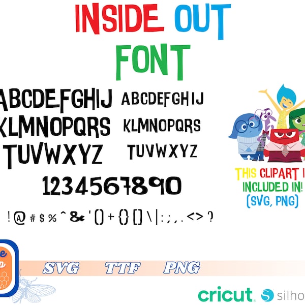 inside out font, inside out svg, inside out font svg, inside out font cricut, inside out font silhouette, inside out cuttable font-ink